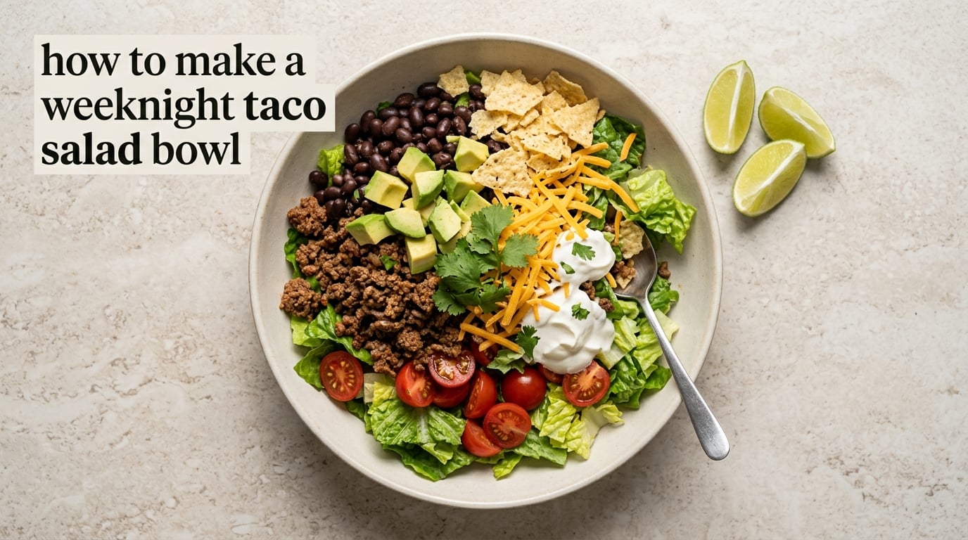 how to make a weeknight taco salad bowl