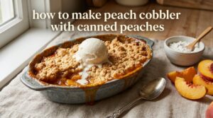 how to make peach cobbler with canned peaches