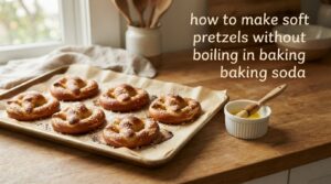 how to make soft pretzels without boiling in baking soda