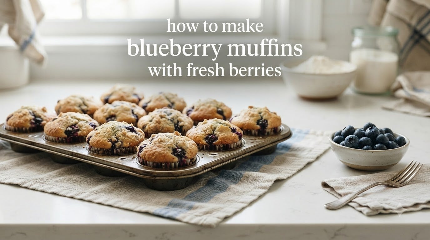how to make blueberry muffins with fresh berries