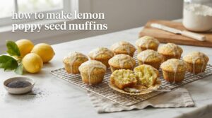 how to make lemon poppy seed muffins