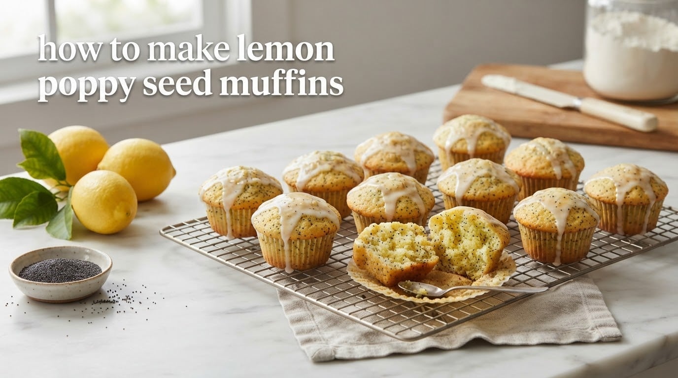 how to make lemon poppy seed muffins