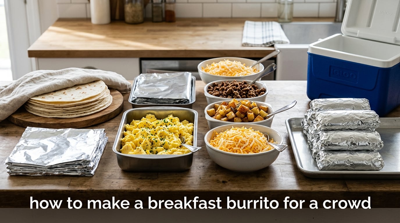 how to make a breakfast burrito for a crowd