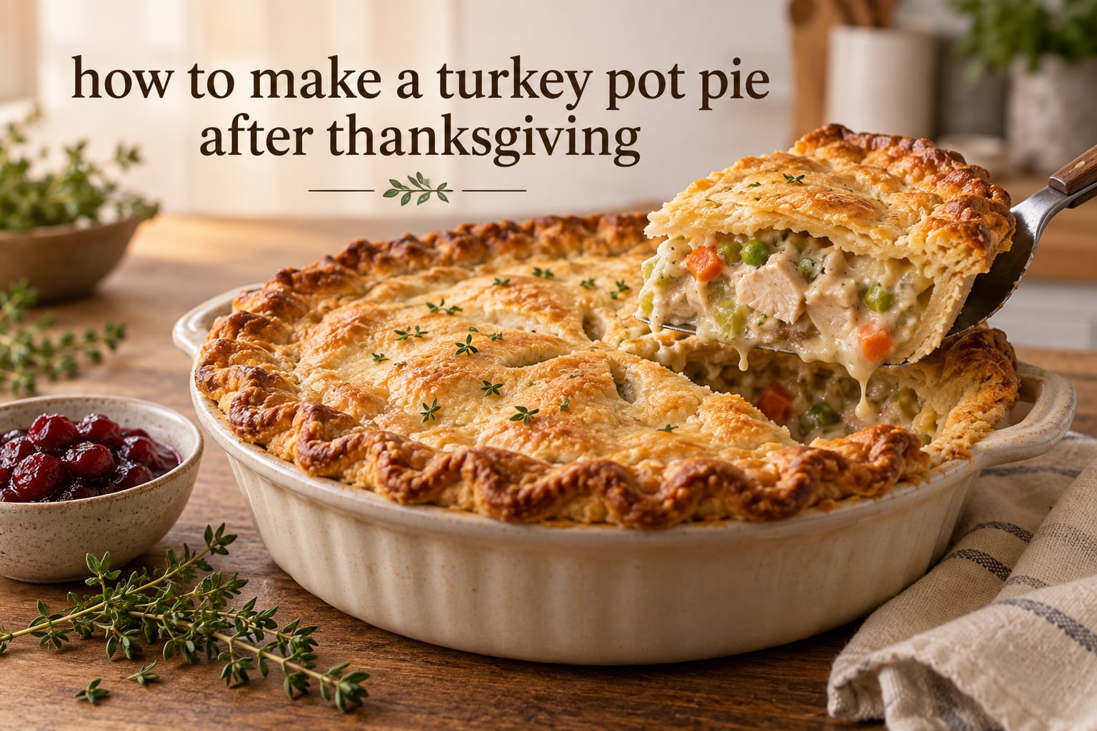how to make a turkey pot pie after thanksgiving
