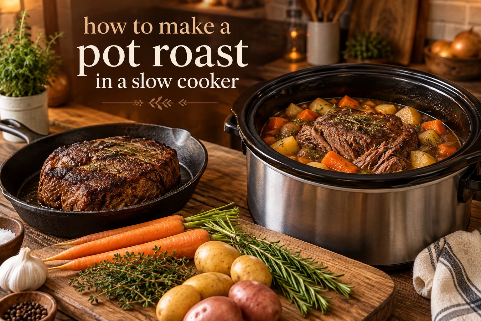 how to make a pot roast in a slow cooker