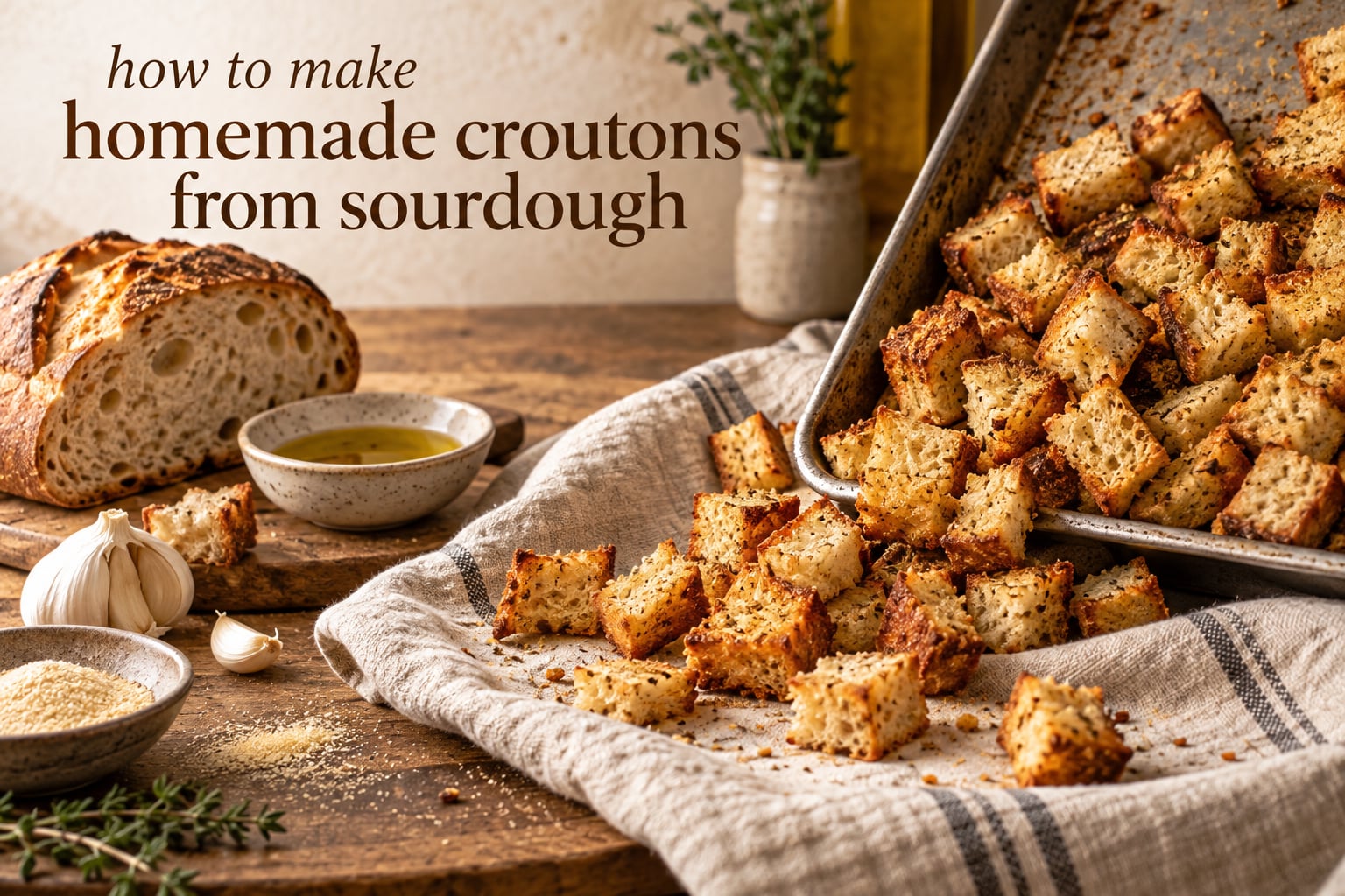 how to make homemade croutons from sourdough