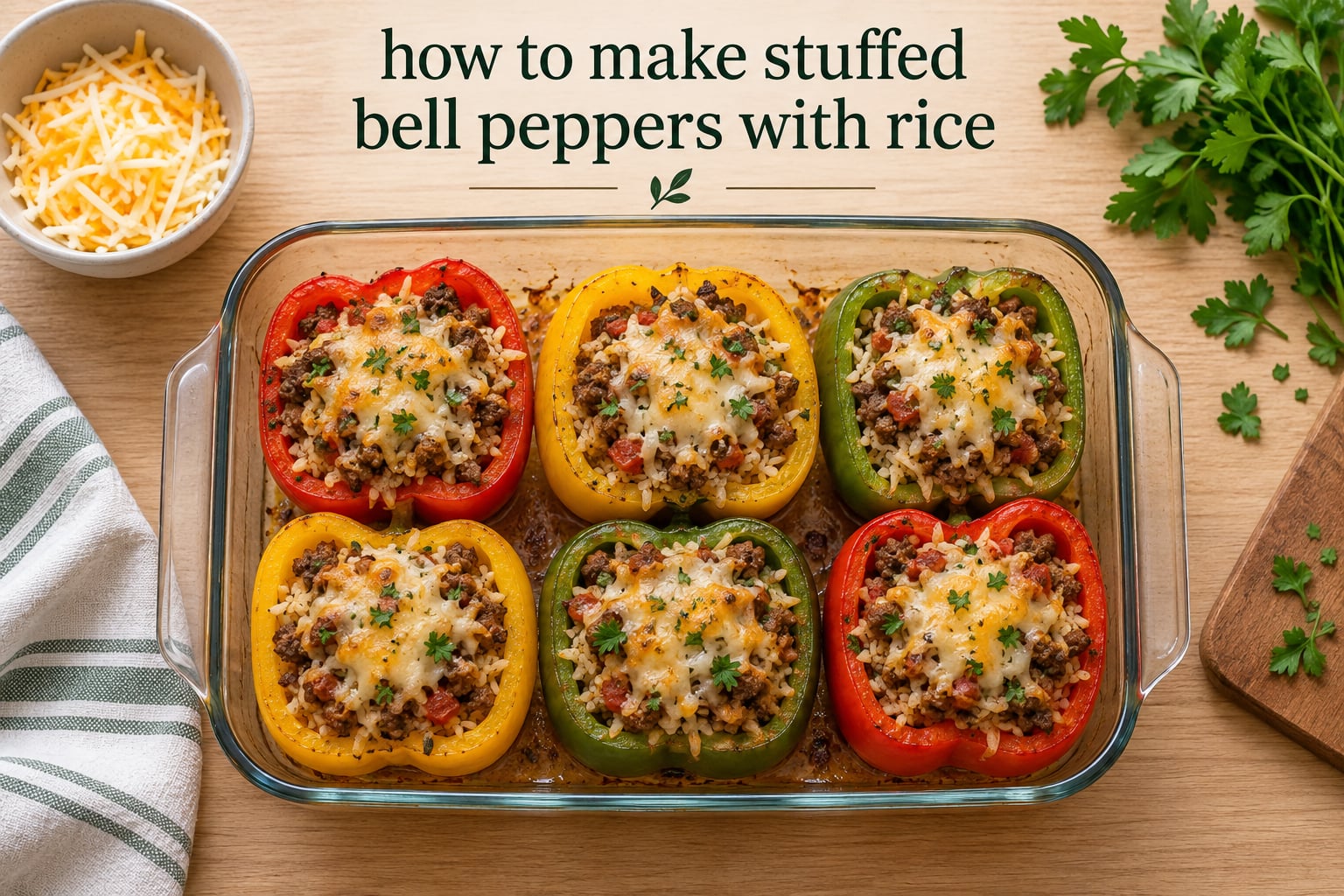how to make stuffed bell peppers with rice