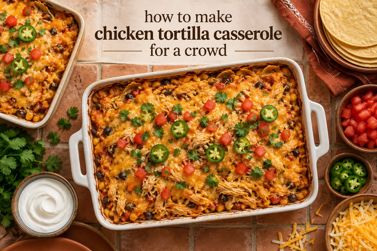 how to make chicken tortilla casserole for a crowd