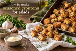 how to make seasoned croutons for salads