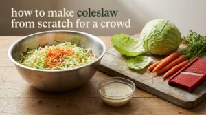 how to make coleslaw from scratch for a crowd