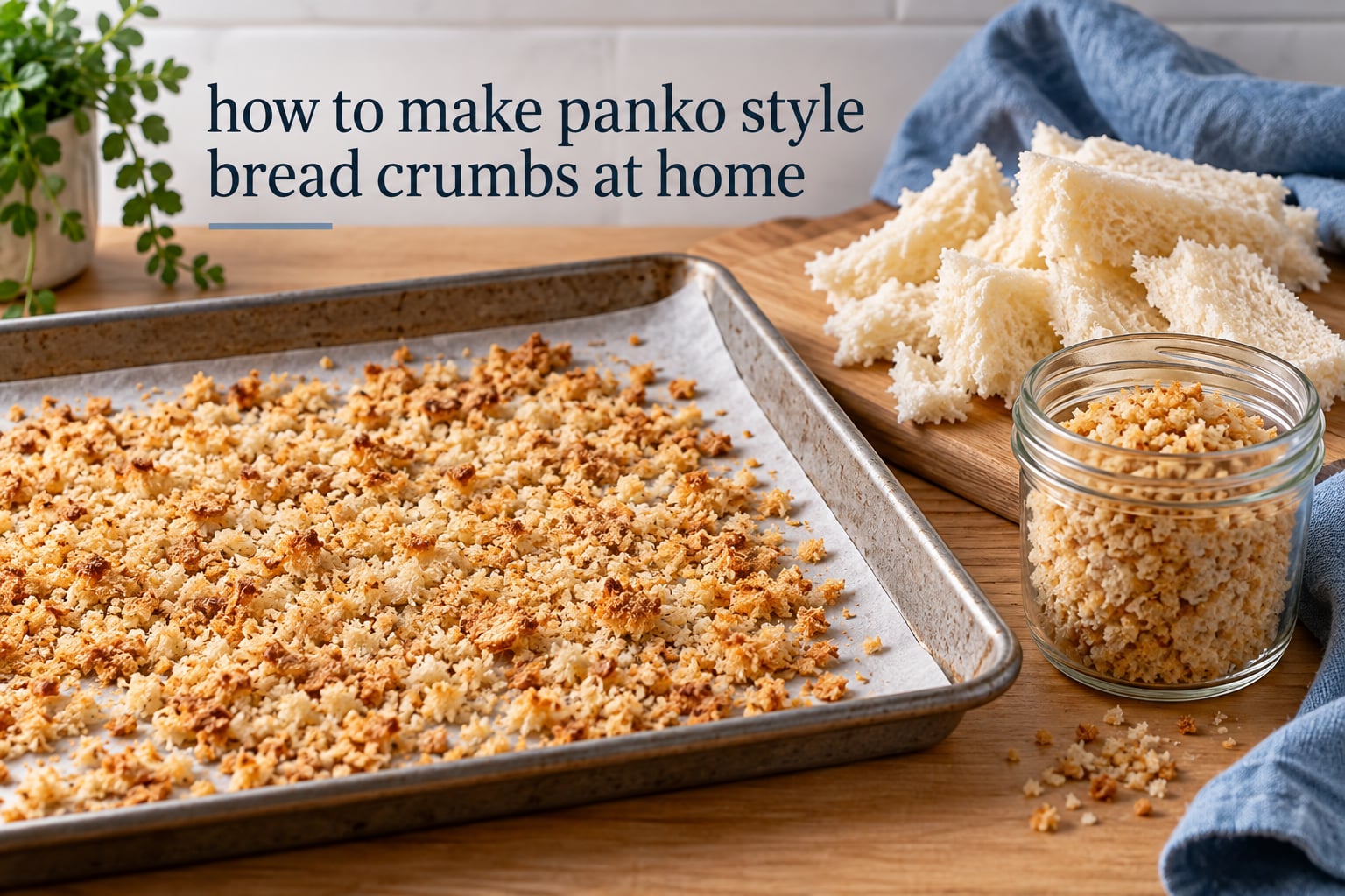 how to make panko style bread crumbs at home
