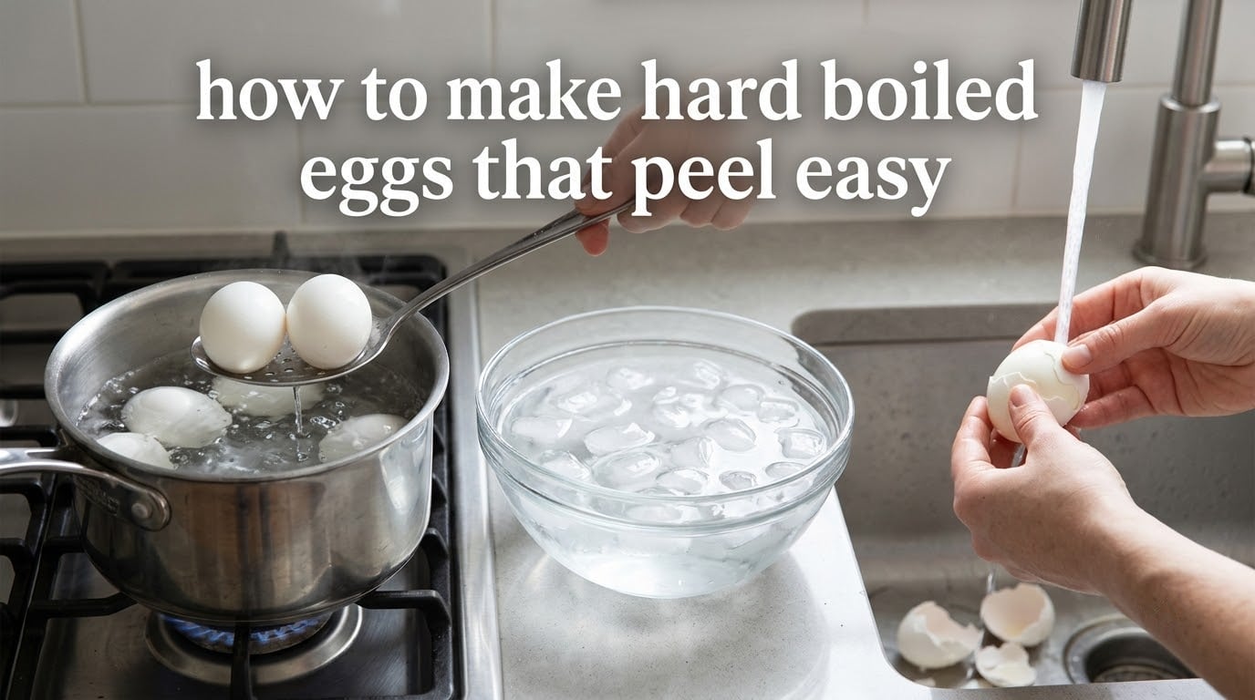 how to make hard boiled eggs that peel easy