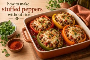 how to make stuffed peppers without rice