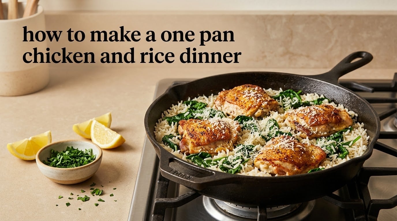 how to make a one pan chicken and rice dinner